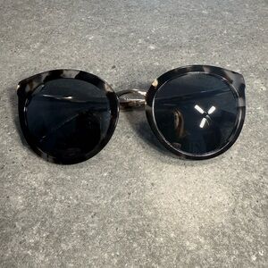 Dolce & Gabbana Stylish Gray Tortoise Shell Sunglasses
